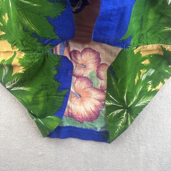 Thums Up Mens L Hawaiian Surfboard Button Up Surf Shirt Vintage 90s Thumbs - Picture 5 of 12